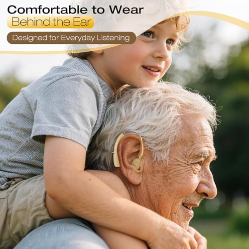 Blue Deer OTC Hearing Aid for Seniors Adults with Ear Hearing Loss-Rechargeable, Lightweight Single Hearing amplifier-Single for The Left or Right Ear (1 unit)