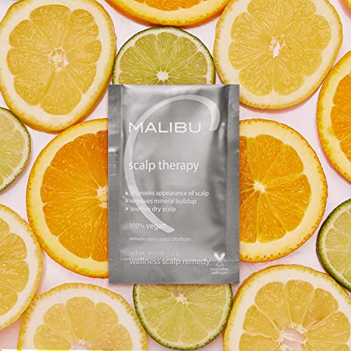 Malibu C Scalp Therapy Wellness Remedy – Dry Scalp Treatment to Soothe and Moisturize Dry Skin with Vitamin C and Zinc Gluconate – Restores Manageability (3 Packets) 3 Count (Pack of 1)