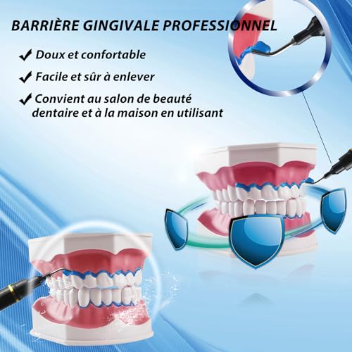 Teeth Whitening Gel Kit: Whitening Refill Gel and Dental Gingival Barrier Protection Gel- No Sensitivity Teeth Whitening and Protection for a Brighter Whiter Smile