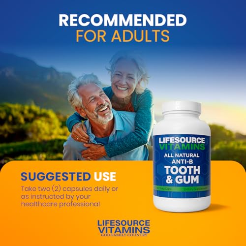 LifeSourceVitamins Tooth & Gum - Anti-B - Support - 90 Caps - Proprietary Formula - LVs, 1 Count (Pack of 1)