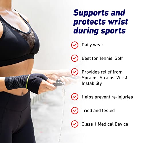 Neo-G Active Wrist Support – For Sports, Golf, Basketball, Football, Yoga, Tennis. For Sprains, Strains, Tendonitis, Injury Recovery - Multi Zone Wrist Compression Sleeve – S Small: 13 – 16 CM/5.1 – 6.3 IN