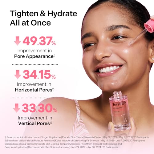 Torriden CELLMAZING Pore Perfecting Ampoule 30ml (1.01 fl.oz.) | Improving Skin Elasticity | 5D Collagen, Peptide Complex, PHA, LHA | Korean Facial Serum, Korean Skin Care
