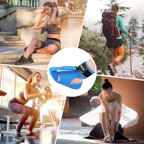 Plantar Fasciitis and Achilles Tendonitis Night Splint for Heel Pain Relief, Adjustable Support Brace for Sleeping, Women and Men L/XL Blue