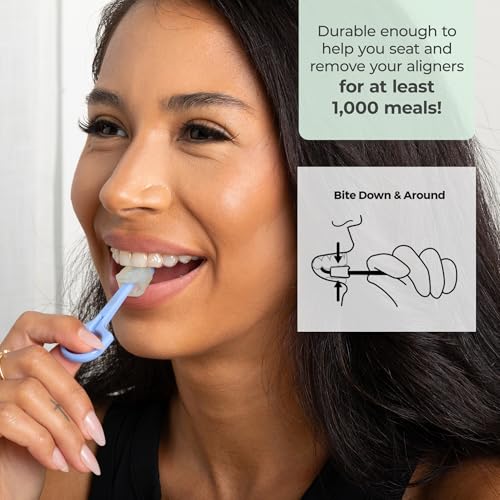 PUL Pack of 3 Reusable 2-in-1 Aligner Seating Chewie & Removal Tool — Compatible with Invisalign, Removable Braces, Retainers, Trays – Easy-to-Use Remover & Chew, Dental, Oral – Pink, Orange, Blue. Removal + Seating Tool