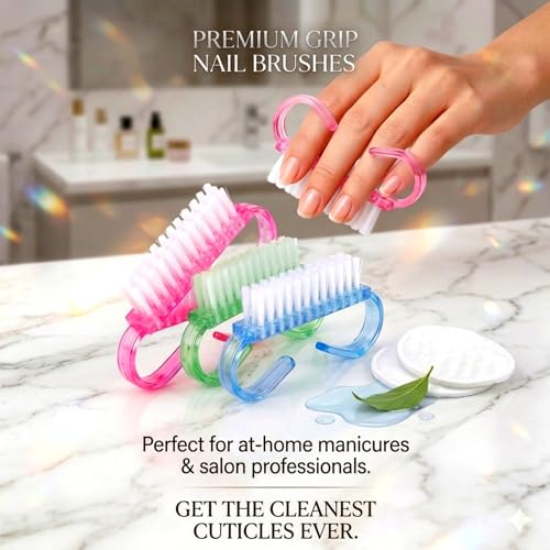 12 Pcs Nail brush,Nail brush for cleaning fingernails Men Women,Nail brushes for Toes,Easy use fingernail brush,Nail scrubber brush for Travel,Nail cleaning brush kids