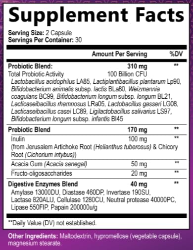 Built by Nature Probiotic for Men & Women, 60 Capsules | 100 Billion CFU