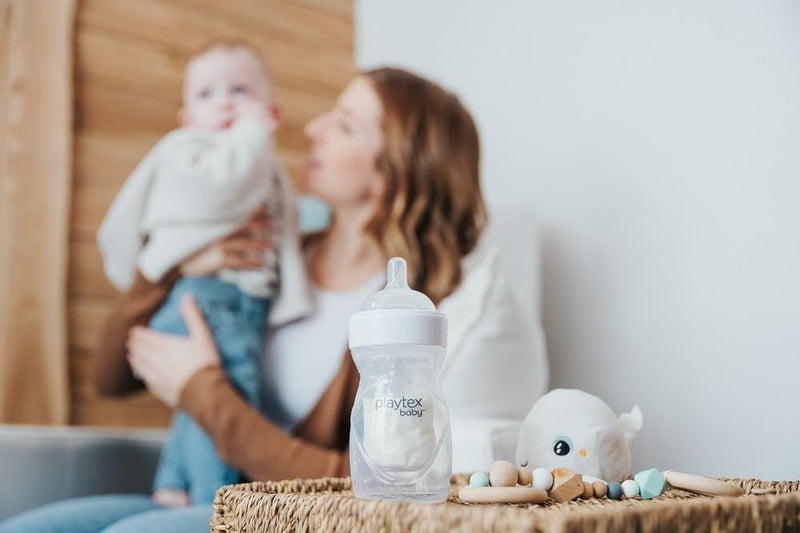 Playtex Baby NATURALATCH Comfort Wide Neck Nipples for Babies 0+ Months, Slow Flow (2 Count), Feeding Essentials for Newborn and Breastfeeding Babies - BeesActive Australia