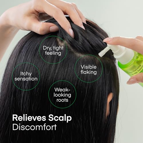 Scalp Serum for Hair Growth Spray – Korean Vegan Treatment for Hair Loss, Thinning & Itchy Scalp, Non-Greasy, Lightweight Formula to Exfoliate Dandruff & Strengthen Roots – For Men & Women (100 mL) 3.38 Count (Pack of 1)