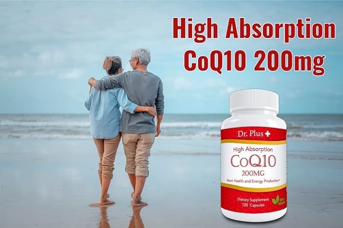 New! High Absorption CoQ10 200mg 120 Caps [4month supply] Dr.Plus+ Made in USA (3) - BeesActive Australia