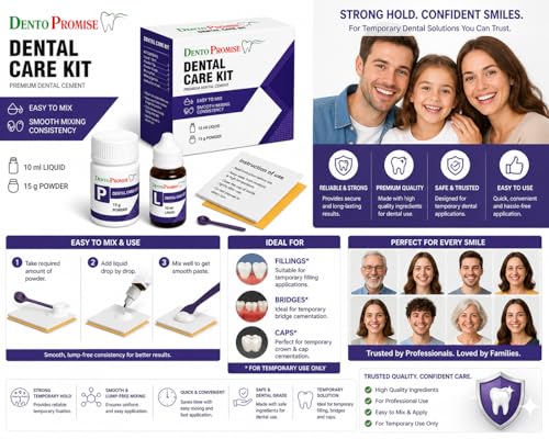 Zinc Oxide Eugenol Cement Dental Care Kit Glue for Crowns & Bridges Filling