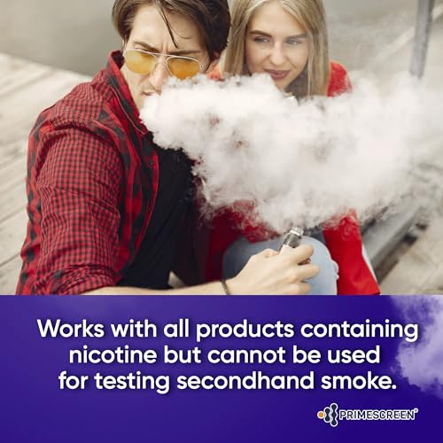 Prime Screen [25 Pack] Nicotine Tobacco Cotinine Urine Test Kit - Urine Dip Card Testing Cotinine from Smoking - WCOT-114 25 Pack Standard