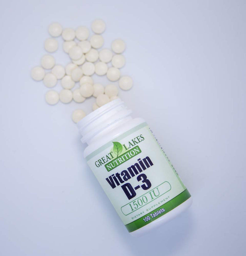 Vitamin D3, Vegan Vitamin D Supplement for Men & Women, 1500IU, 100 Easy Swallow Pills 1