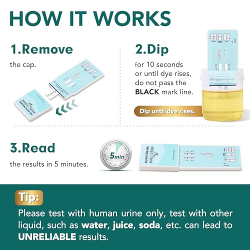 Easy@Home 15 Pack Multi-Drug Screen Test, 2 Panel Urine Drug Tests Kit