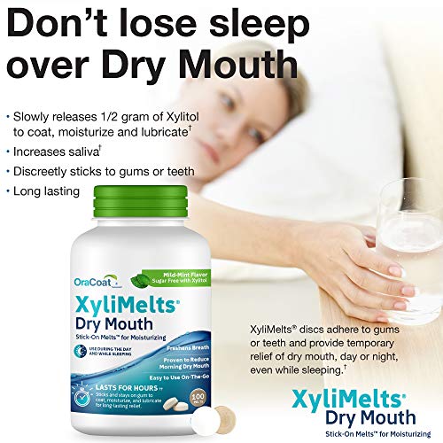 OraCoat XyliMelts Dry Mouth Relief Bundle Mild Mint 100 Count and Cinnamon 40 Count