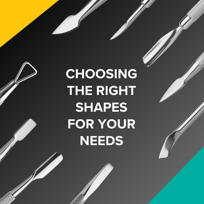 Rui Smiths Pro Cuticle Pusher with 2 Ends - Stainless Steel Manicure Tool - Style 106 - BeesActive Australia