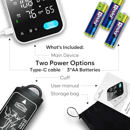 easy@Home Bluetooth Blood Pressure Monitor for Home Use - BP Machine