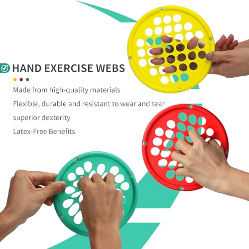 ZHIAMZ Hand Exercisers for Strength, Hand Exercise Web, Finger Exercise mixed Combination pack