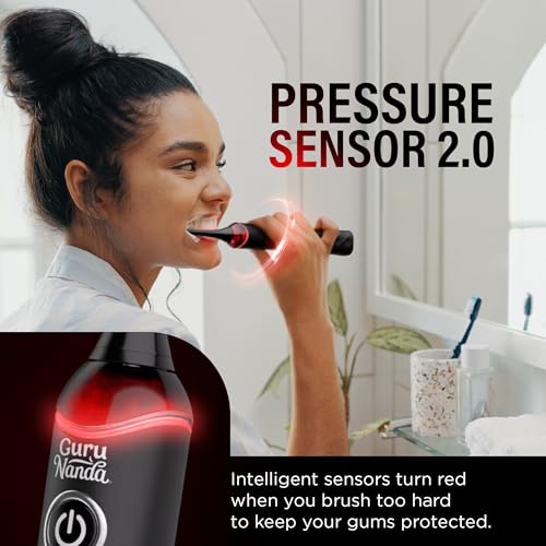 GuruNanda Electric Toothbrush-Soft Bristle Pressure Sensor Sonic Toothbrush