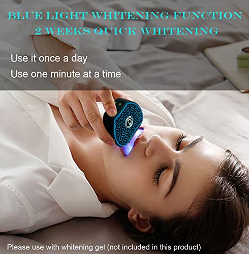 Sonic Glow Toothbrush, Whitening Kit with 2 Brush Heads | for Adults, Deep Teeth Whitening, Rechargeable, 4 Modes, Waterproof, Travel-Friendly, Replacement Heads Included,White White