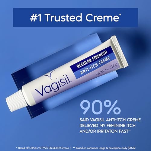 VAGISIL Regular Strength Feminine Anti-Itch Creme, 1 Oz (1 Pack) 1 Ounce (Pack of 1)