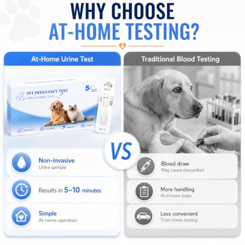 Dog & Cat Pregnancy Test Kit (2 Pack), Reliable Accurate Urine Test, 10 Minute Fast Readings, Gentle Non-Invasive Home Test for Household Pets 2 Pack