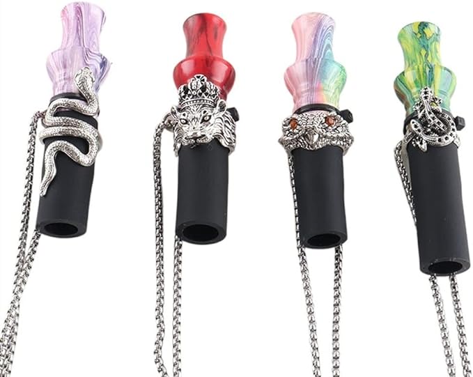 Shisha Mouthpiece Hawkers Mouthpiece Hookah Mouthpiece Hang Rope Strap Jade Shisha Mouth Tips Silicone Resin Chicha Narguile Water Pipe Mouthpiece (Pink purple) - BeesActive Australia