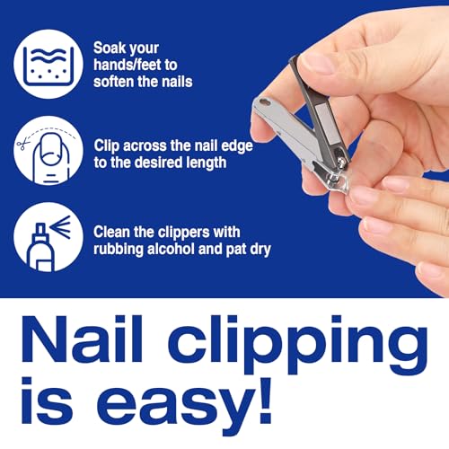Ingrown Toenail Clippers for Thick Nails (2-Pack) - Professional Grade Stainless Steel Nail Clipper Kit with Anti-Splash Design - Effective Ingrown Nail Removal for Men & Women