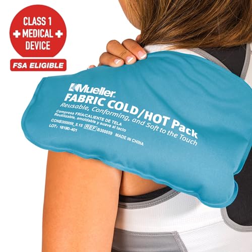 MUELLER Sports Medicine Reusable Fabric Cold & Hot Pack, Ice Pack for Injuries and Pain Relief, Blue