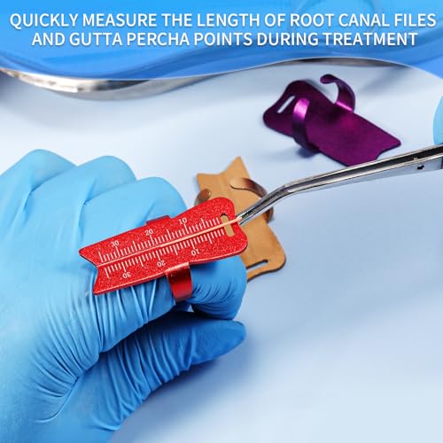Endo Measuring Ring, Aluminium Endodontic File Ruler Dental Root Canal Measurement Instrument Green