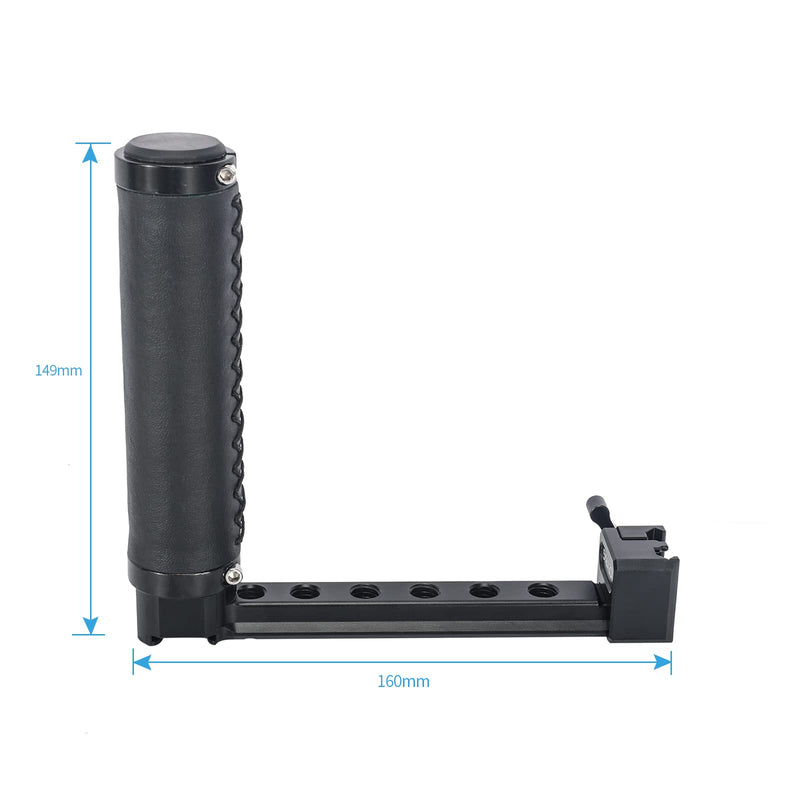 NICEYRIG Side Handle Grip for DJI RS4 / RS4 Pro / RS3 / RS3 Pro / RS2 / RSC2, Gimbal Stablilizer Support Leather Handgrip with Extension Arm - 523 - BeesActive Australia