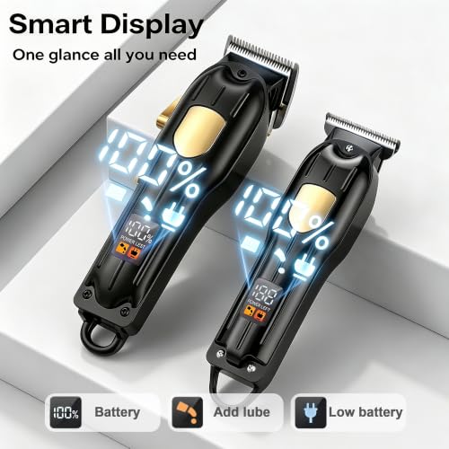 SHYEEH Hair Clippers for Men Set, Hair Trimmer & Beard Trimmer for Men Set Black