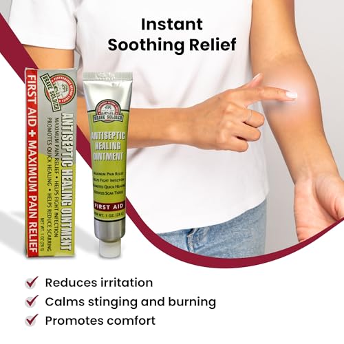 Brave Soldier Antiseptic Healing Ointment - Best Wound Care & Skin Repair Cream with Tea Tree Oil - First Aid Supplies for Burns, Wounds & More, 1 Ounce