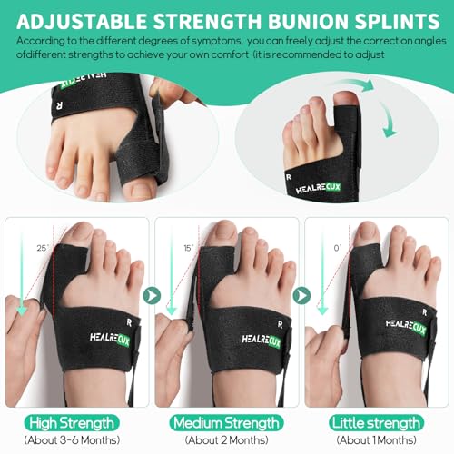 Healrecux Bunion Corrector for Women Men Big Toe, 1 Pair Green