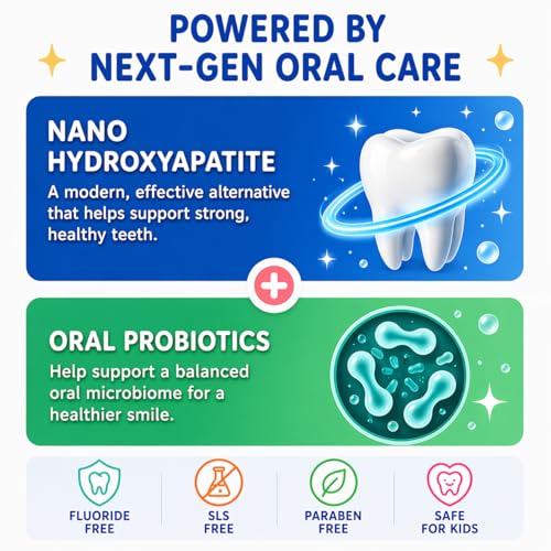 LOL! Kids Toothpaste 3 Pack – Strawberry, Blueberry & Watermelon | Fluoride Free Kids Toothpaste with Nano Hydroxyapatite & Oral Probiotics | Natural Toothpaste for Kids, Safe & Gentle