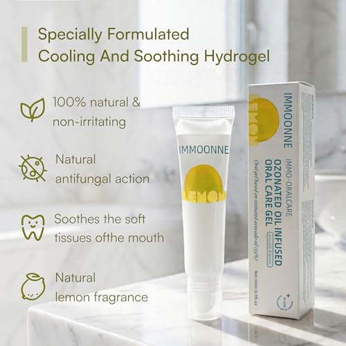 Immo Ozonated Oil Infused Oral Care Gel for Teeth & Gums, 0.5 fl oz