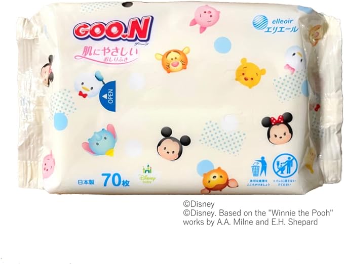 [Selling by Case] GOO.N Hada ni Yasashii Baby Wipe Replacement 70 eachx 24 packs(1680 each) - BeesActive Australia