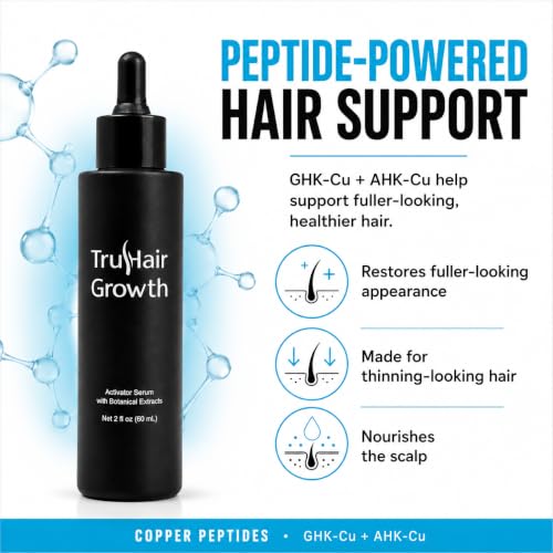 Tru Hair Growth Serum GHK-Cu & AHK-Cu Dual Copper Peptide for Thinning Hair