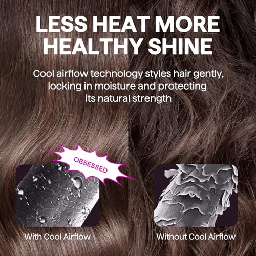 Wavytalk Cool Curl Pencil 0.65" Airflow Curling Iron for Short Hair & Pixie Pink