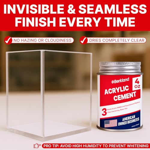 Berkland Acrylic Bonding Cement, 4 oz with Applicator Bottle