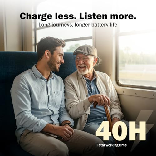 Rechargeable Hearing Aids for Seniors with Fast Charging Case and Volume Control - OTC Hearing Aids for severe hearing loss - Ear Hearing Aids with Noise cancellation - Lightweight In-Ear Hearing Amplifiers for Seniors