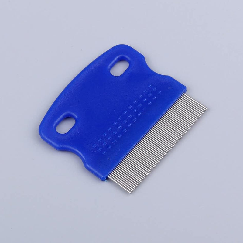 Lice Hair Comb Brushes Fine Egg Dust Nit Free Removal Stainless Steel Hair Accessories（Blue）