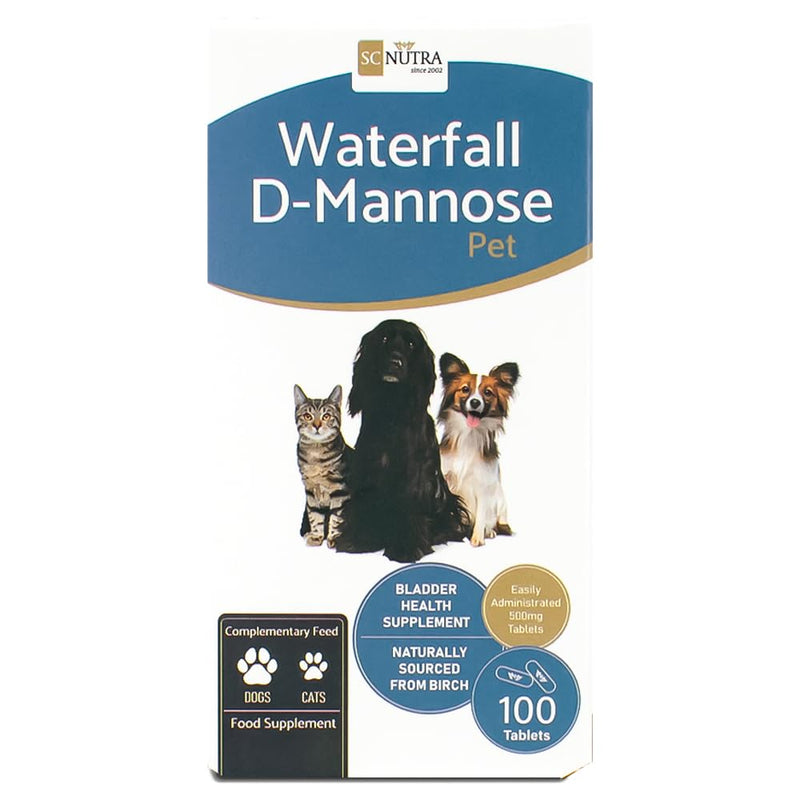 Waterfall D-Mannose Pet Tablets - Feline Cystitis & Canine UTI - Suitable for Cats & Dogs SC Nutra (Sweet Cures) - BeesActive Australia