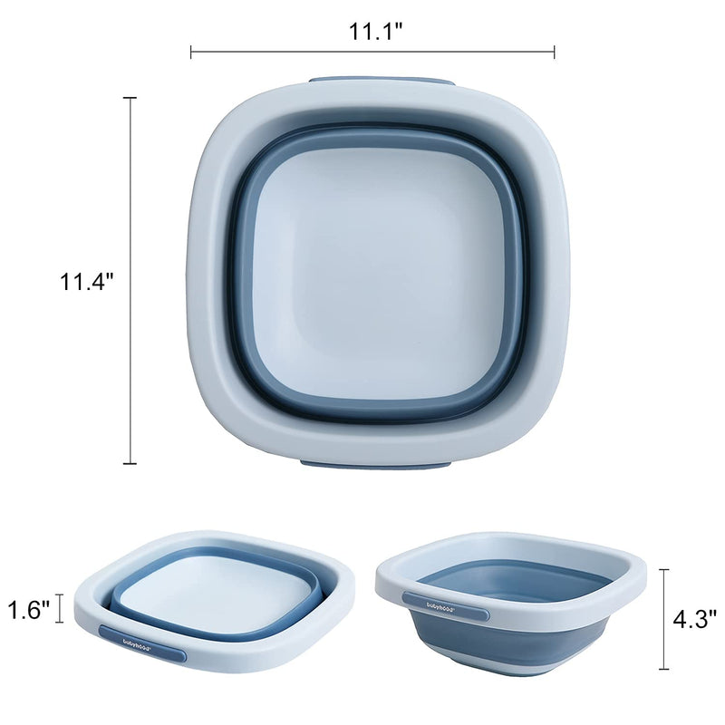 Multi-Purpose Collapsible Wash Basin for Kids and Babies, Lightweight Portable Folding Basin for Washing Baby Bottles and Breast Pump Parts and Home Kitchen Outdoor Camping Use (2021blue) 2021blue - BeesActive Australia