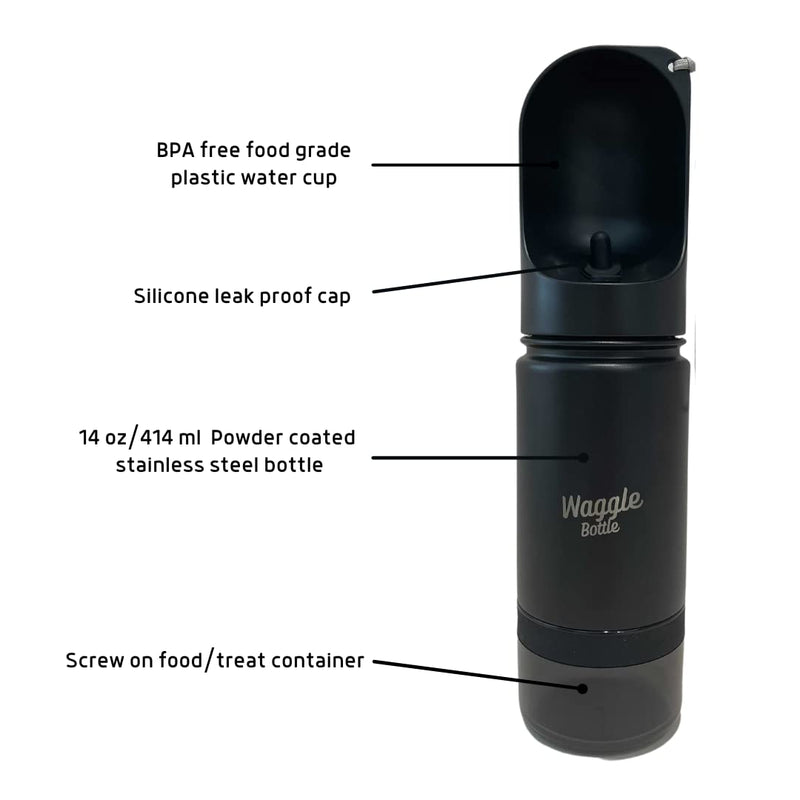 Stainless Steel Dog Travel Water Bottle, Vacuum Insulated Portable Dog Water Dispenser, Drink Cup and Snack Container On The Go, Outdoor Walking, Hiking, Travel (Mint) Mint - BeesActive Australia