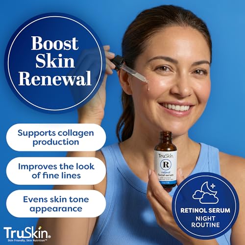 TruSkin Retinol Serum for Face with Hyaluronic Acid & Cica, 2 fl oz 2 Fl Oz (Pack of 1)