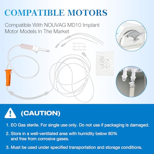 Dental Disposable Irrigation Tubes for NOUVAG MD10 Implant Motors, 10-Pack NOUVAG MD10（10PCS)