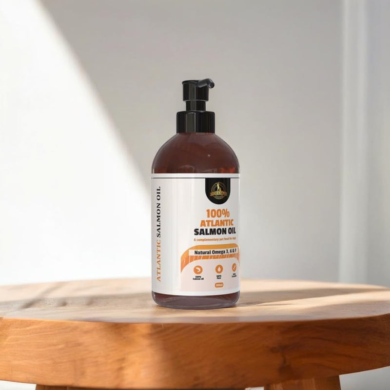 Dog & Field Atlantic Salmon Oil for Dogs, Cats & Pets - Omega 3 Fish Oil, Health Supplements for Joint Care, Immune Support, & Healthy Skin & Coat. Pet Food Supplement (1 Litre) 1 Litre