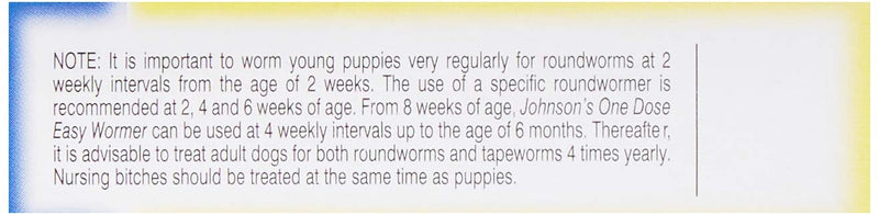 One Dose Easy Wormer for Dogs, Size 2, 0.1 kg