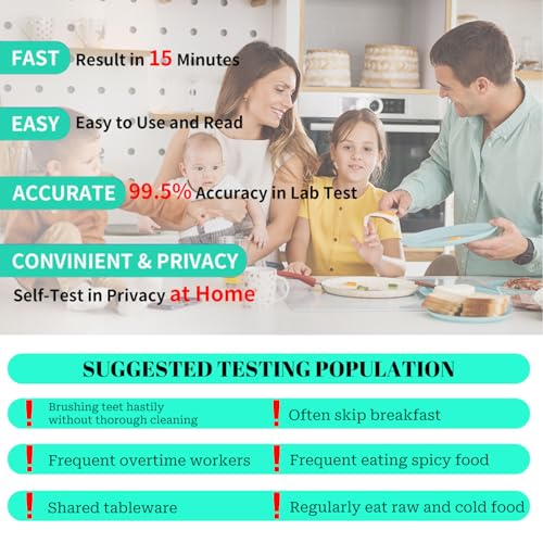 H Pylori Test Kit, 4 PCS Helicobacter Pylori Test Kits at Home Blood