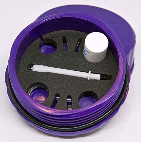 Hearing Device Protection Case - Crush & Water Resistant Hard Case for Storage and Protection of Aids, Batteries, and Other Devices (Purple) Purple